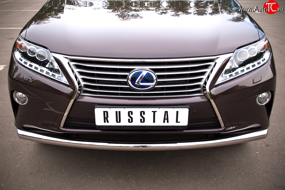 14 799 р. Одинарная защита переднего бампера диаметром 63 мм Russtal Lexus RX350 AL10 дорестайлинг (2008-2012)  с доставкой в г. Санкт‑Петербург