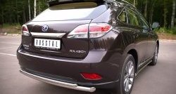 17 799 р. Защита заднего бампера (Ø63 и 42 мм, нержавейка) SLITKOFF Lexus RX450H AL10 дорестайлинг (2009-2012)  с доставкой в г. Санкт‑Петербург. Увеличить фотографию 4