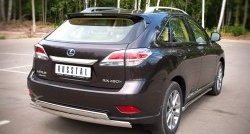 23 999 р. Защита заднего бампера (2 трубы Ø76х42 мм, нержавейка) Russtal Lexus RX450H AL10 дорестайлинг (2009-2012)  с доставкой в г. Санкт‑Петербург. Увеличить фотографию 4