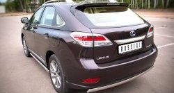 16 849 р. Защита заднего бампера (Ø75x42 мм, нержавейка) Russtal Lexus RX450H AL10 дорестайлинг (2009-2012)  с доставкой в г. Санкт‑Петербург. Увеличить фотографию 4