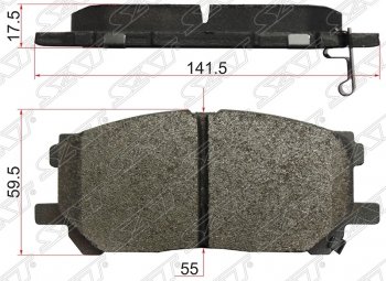 1 379 р. Колодки тормозные SAT (передние)  Lexus RX270  AL10 (2010-2012), Lexus RX350  AL10 (2008-2012), Lexus RX450H  AL10 (2009-2012), Toyota Harrier  XU30 (2003-2013), Toyota Highlander  XU40 (2007-2010)  с доставкой в г. Санкт‑Петербург. Увеличить фотографию 1