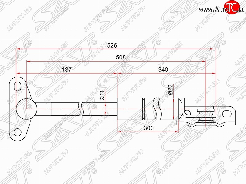 1 069 р. Правый упор крышки багажника SAT (газовый)  Lexus RX300  XU10 (1995-2001), Toyota Harrier  XU10 (1997-2003)  с доставкой в г. Санкт‑Петербург