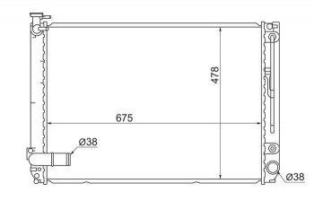 Радиатор двигателя SAT (пластинчатый, 3.5, АКПП) Lexus (Лексус) RX300 (РХ)  XU30 (2003-2006),  RX330 (РХ)  XU30 (2003-2006),  RX350 (РХ)  XU30 (2003-2006), Toyota (Тойота) Harrier (Хариер)  XU30 (2003-2013)