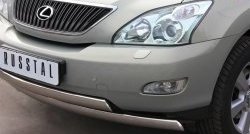 24 999 р. Защита переднего бампера (2 трубыØ75х42 мм, нержавейка) Russtal Lexus RX330 XU30 (2003-2006)  с доставкой в г. Санкт‑Петербург. Увеличить фотографию 1