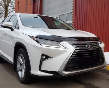 2 999 р. Дефлектор капота SIM Lexus RX350 AL20 дорестайлинг (2015-2019)  с доставкой в г. Санкт‑Петербург. Увеличить фотографию 1