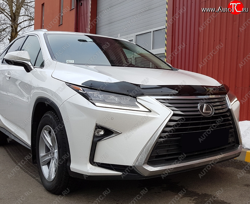 2 999 р. Дефлектор капота SIM Lexus RX350L AL20 дорестайлинг (2017-2019)  с доставкой в г. Санкт‑Петербург