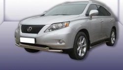 Двойная защита переднего бампера из труб диаметрами по 57 мм Slitkoff Lexus RX 350 AL10 дорестайлинг (2008-2012)