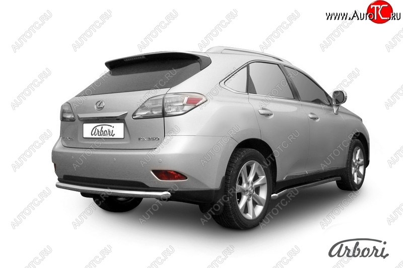 15 749 р. Защита заднего бампера Arbori (нержавейка, 1 труба d57 mm). Lexus RX350 AL10 дорестайлинг (2008-2012)  с доставкой в г. Санкт‑Петербург