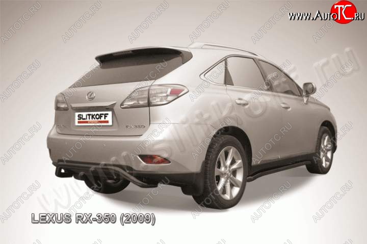 9 799 р. Защита задняя Slitkoff  Lexus RX350  AL10 (2008-2012) дорестайлинг (Цвет: серебристый)  с доставкой в г. Санкт‑Петербург