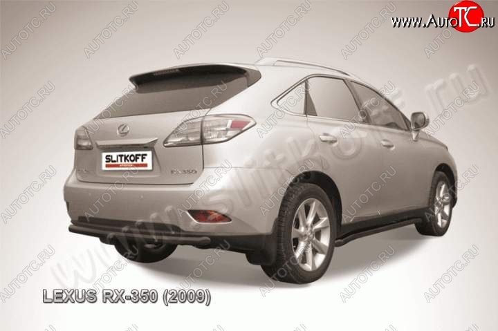 9 799 р. Защита задняя Slitkoff  Lexus RX350  AL10 (2008-2012) дорестайлинг (Цвет: серебристый)  с доставкой в г. Санкт‑Петербург