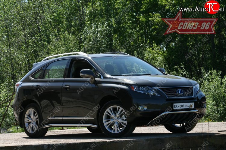 30 104 р. Защита переднего бампера нижняя Souz-96 (d60). Lexus RX450H AL10 дорестайлинг (2009-2012)  с доставкой в г. Санкт‑Петербург