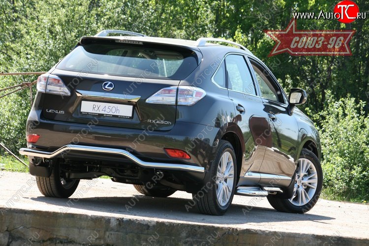 13 049 р. Защита заднего бампера Souz-96 (d60) Lexus RX450H AL10 дорестайлинг (2009-2012)  с доставкой в г. Санкт‑Петербург