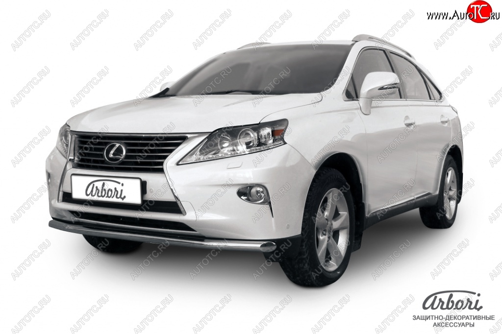 23 939 р. Защита переднего бампера Arbori (нержавейка, 1 труба d57 mm) Lexus RX350 AL10 рестайлинг (2012-2015)  с доставкой в г. Санкт‑Петербург