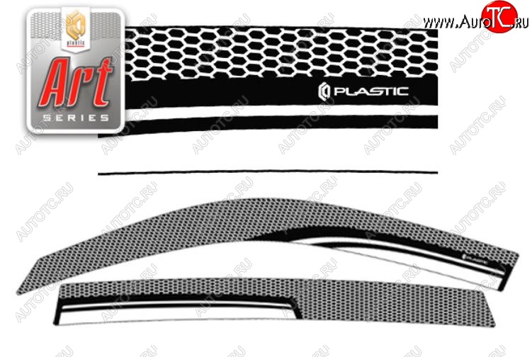 2 199 р. Дефлектора окон CA-Plastic  Lifan X60 (2011-2024) дорестайлинг, 1-ый рестайлинг, 2-ой рестайлинг (Серия Art черная, Без хром.молдинга)  с доставкой в г. Санкт‑Петербург