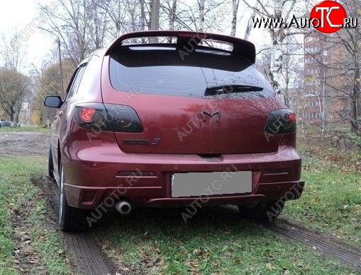 5 349 р. Накладка на задний бампер Sport CentreTuning  Mazda 3/Axela  BK (2003-2009) дорестайлинг, хэтчбэк, рестайлинг, хэтчбэк (Неокрашенная)  с доставкой в г. Санкт‑Петербург