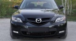 629 р. Реснички RA на фары  Mazda 3/Axela  BK (2006-2009) рестайлинг, хэтчбэк (Неокрашенные)  с доставкой в г. Санкт‑Петербург. Увеличить фотографию 3