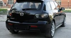 799 р. Реснички на фонари RA  Mazda 3/Axela  BK (2003-2009) дорестайлинг, хэтчбэк, рестайлинг, хэтчбэк (Неокрашенные)  с доставкой в г. Санкт‑Петербург. Увеличить фотографию 2