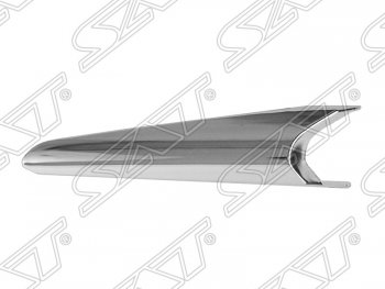 739 р. Левый молдинг на передний бампер SAT (хром)  Mazda 3/Axela  BM (2013-2019) дорестайлинг, хэтчбэк, рестайлинг, хэтчбэк (Неокрашенный)  с доставкой в г. Санкт‑Петербург. Увеличить фотографию 1