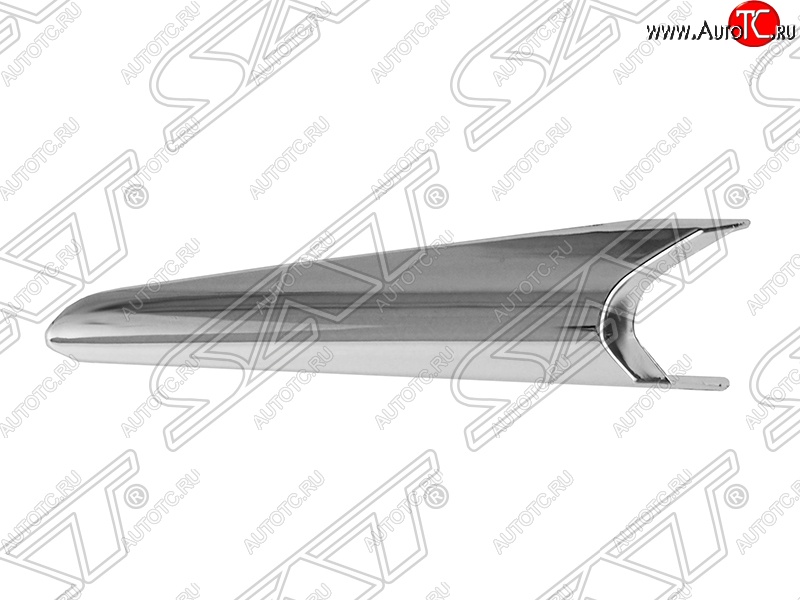 739 р. Левый молдинг на передний бампер SAT (хром)  Mazda 3/Axela  BM (2013-2019) дорестайлинг, хэтчбэк, рестайлинг, хэтчбэк (Неокрашенный)  с доставкой в г. Санкт‑Петербург