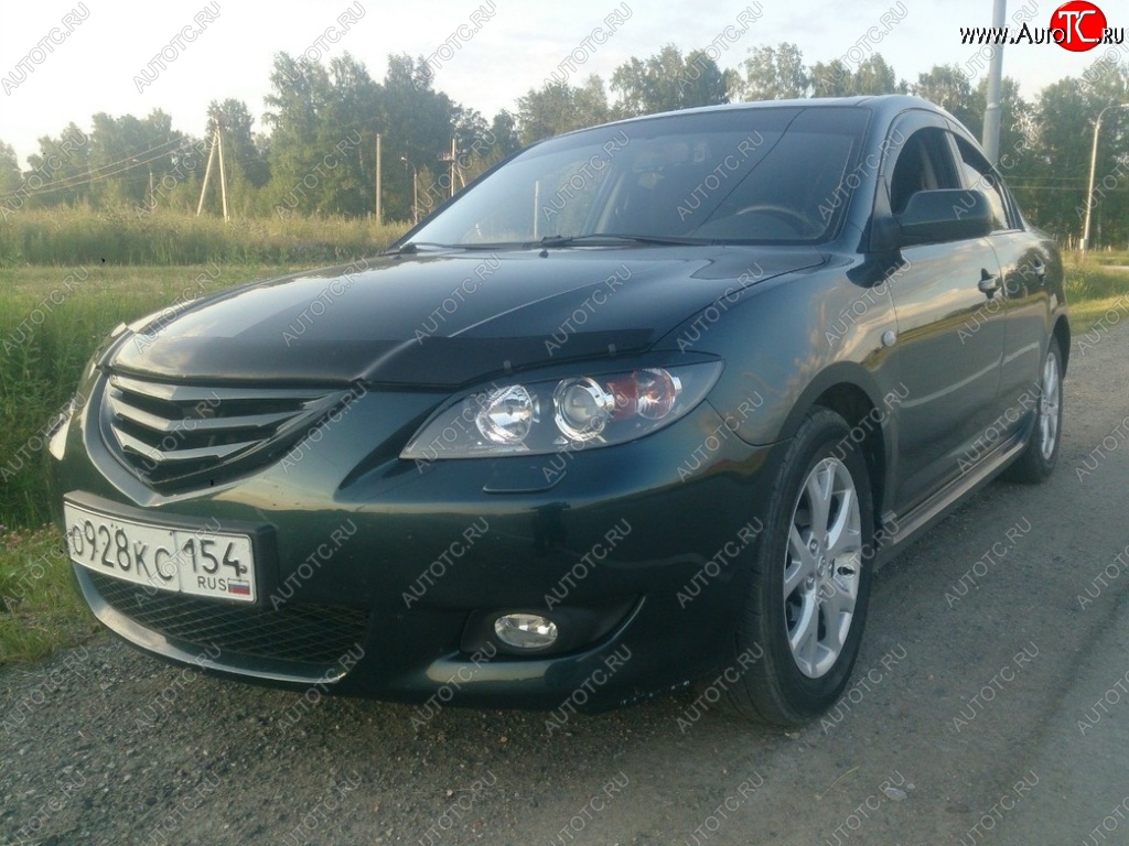 3 189 р. Решётка радиатора Корнер Mazda 3/Axela BK дорестайлинг седан (2003-2006) (Неокрашенная)  с доставкой в г. Санкт‑Петербург