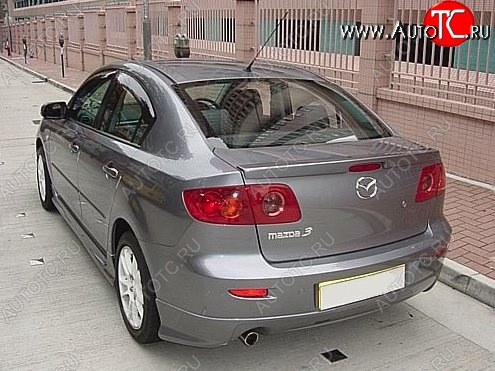 4 599 р. Лип спойлер CT Mazda 3/Axela BK дорестайлинг седан (2003-2006) (Неокрашенный)  с доставкой в г. Санкт‑Петербург