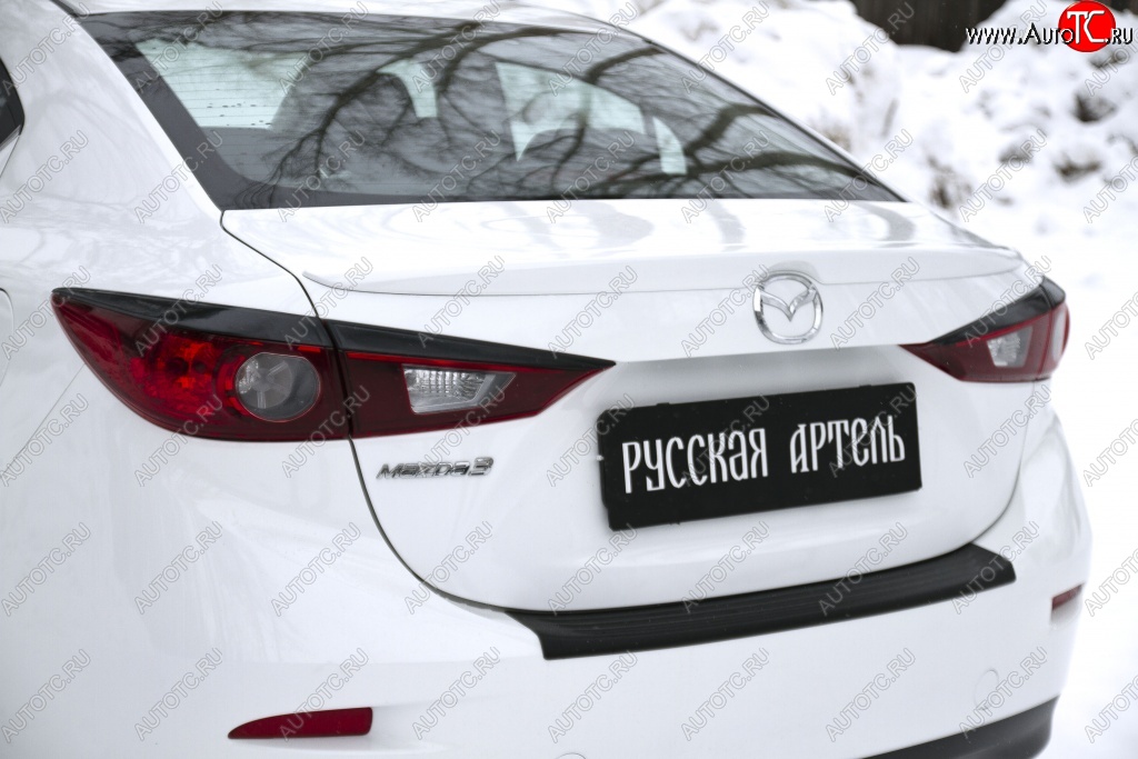 979 р. Реснички на фонари RA  Mazda 3/Axela  BM (2013-2016) дорестайлинг седан (Неокрашенные)  с доставкой в г. Санкт‑Петербург