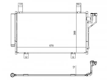 6 749 р. Радиатор кондиционера SAT  Mazda CX-5 ( KE,  KF) (2011-2024) дорестайлинг, рестайлинг  с доставкой в г. Санкт‑Петербург. Увеличить фотографию 1