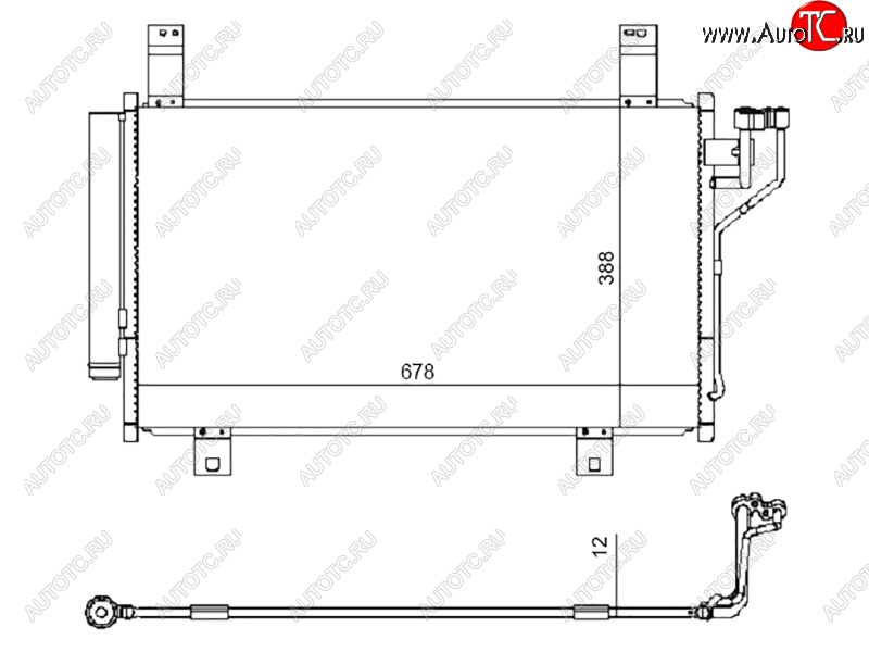 6 749 р. Радиатор кондиционера SAT  Mazda CX-5 ( KE,  KF) (2011-2024) дорестайлинг, рестайлинг  с доставкой в г. Санкт‑Петербург