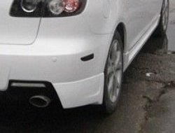 3 199 р. Клыки на задний бампер Style Mazda 3/Axela BK дорестайлинг, хэтчбэк (2003-2006) (Неокрашенная)  с доставкой в г. Санкт‑Петербург. Увеличить фотографию 3