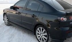 2 999 р. Клыки на задний бампер Style  Mazda 3/Axela  BK (2003-2006) дорестайлинг седан (Неокрашенная)  с доставкой в г. Санкт‑Петербург. Увеличить фотографию 1