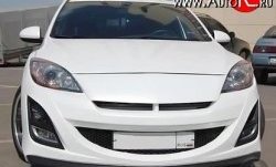 11 399 р. Передний бампер AutoEXE  Mazda 3/Axela  BL (2009-2011) дорестайлинг, хэтчбэк 5 дв. (Без сетки, Неокрашенный)  с доставкой в г. Санкт‑Петербург. Увеличить фотографию 3