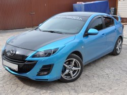 1 049 р. Реснички на фары LENZDESIGN Mazda 3/Axela BL дорестайлинг седан (2009-2011) (Неокрашенные)  с доставкой в г. Санкт‑Петербург. Увеличить фотографию 2