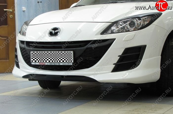 1 049 р. Реснички на фары LENZDESIGN Mazda 3/Axela BL дорестайлинг седан (2009-2011) (Неокрашенные)  с доставкой в г. Санкт‑Петербург