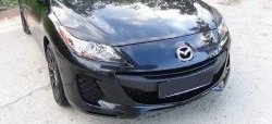 849 р. Реснички на фары RA  Mazda 3/Axela  BL (2009-2013) дорестайлинг седан, дорестайлинг, хэтчбэк 5 дв., рестайлинг седан, рестайлинг, хэтчбэк (Неокрашенные)  с доставкой в г. Санкт‑Петербург. Увеличить фотографию 2