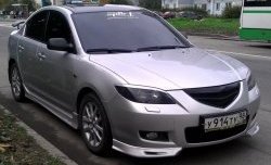 689 р. Реснички на фары Style (короткие) Mazda 3/Axela BK дорестайлинг седан (2003-2006) (Неокрашенные)  с доставкой в г. Санкт‑Петербург. Увеличить фотографию 3