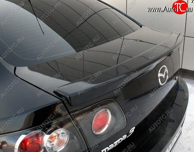 2 469 р. Лип спойлер Сток 2л  Mazda 3/Axela  BK (2003-2009) дорестайлинг седан, рестайлинг седан (Неокрашенный)  с доставкой в г. Санкт‑Петербург