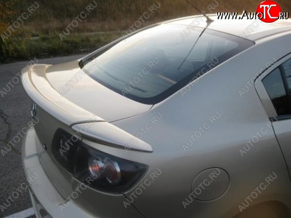 4 799 р. Спойлер Style v3 (три части) Mazda 3/Axela BK дорестайлинг седан (2003-2006) (Неокрашенный)  с доставкой в г. Санкт‑Петербург