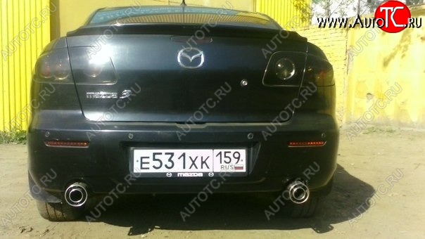 3 479 р. Лип спойлер Узкий Mazda 3/Axela BK дорестайлинг седан (2003-2006) (Неокрашенный)  с доставкой в г. Санкт‑Петербург