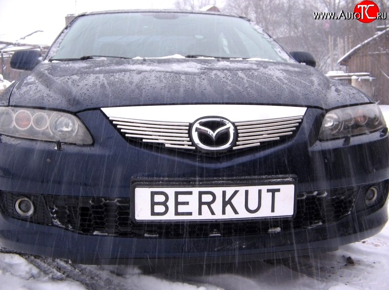 4 999 р. Декоративная вставка решетки радиатора Berkut Mazda 6 GG седан дорестайлинг (2002-2005)  с доставкой в г. Санкт‑Петербург