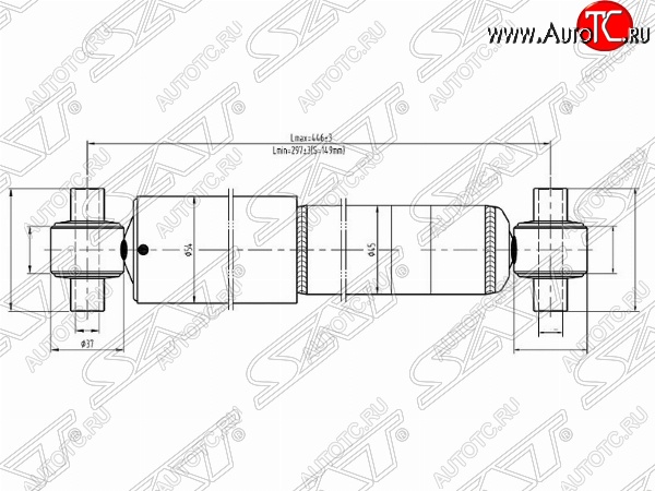 1 649 р. Амортизатор задний SAT  Mazda 6 ( GG,  GG, GY) - Atenza  GG  с доставкой в г. Санкт‑Петербург