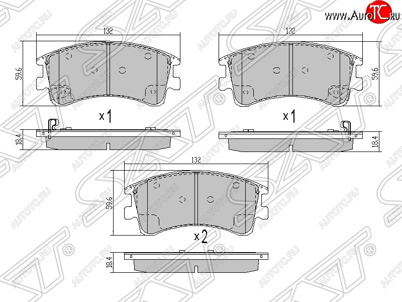 1 399 р. Колодки тормозные SAT (передние)  Mazda 6 ( GG,  GG, GY) - Atenza  GG  с доставкой в г. Санкт‑Петербург