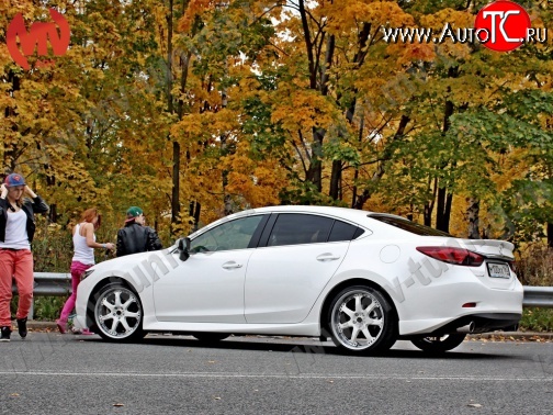 11 399 р. Пороги накладки SkyActivSport  Mazda 6  GJ (2012-2018) дорестайлинг седан, 1-ый рестайлинг седан (Неокрашенные)  с доставкой в г. Санкт‑Петербург