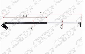 799 р. Левый упор крышки багажника SAT (WGN)  Mazda 626 ( GD,  GE) (1987-1997) седан, седан  с доставкой в г. Санкт‑Петербург. Увеличить фотографию 1