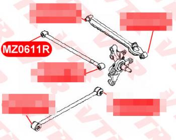 739 р. Сайлентблок поперечной тяги задней подвески VTR (внутренний)  Mazda 626  GE - MX-6  с доставкой в г. Санкт‑Петербург. Увеличить фотографию 2
