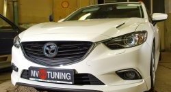 47 899 р. Капот пластиковый (с прорезаными жабрами) SkyActivSport MV-Tuning  Mazda 6  GJ (2012-2024) дорестайлинг седан, дорестайлинг универсал, 1 рестайлинг универсал, 1-ый рестайлинг седан, 2-ой рестайлинг седан, 2-ой рестайлинг универсал (Неокрашенный)  с доставкой в г. Санкт‑Петербург. Увеличить фотографию 6