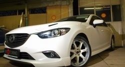 47 899 р. Капот пластиковый (с прорезаными жабрами) SkyActivSport MV-Tuning  Mazda 6  GJ (2012-2024) дорестайлинг седан, дорестайлинг универсал, 1 рестайлинг универсал, 1-ый рестайлинг седан, 2-ой рестайлинг седан, 2-ой рестайлинг универсал (Неокрашенный)  с доставкой в г. Санкт‑Петербург. Увеличить фотографию 7