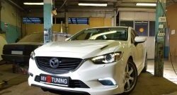 47 899 р. Капот пластиковый (с прорезаными жабрами) SkyActivSport MV-Tuning  Mazda 6  GJ (2012-2024) дорестайлинг седан, дорестайлинг универсал, 1 рестайлинг универсал, 1-ый рестайлинг седан, 2-ой рестайлинг седан, 2-ой рестайлинг универсал (Неокрашенный)  с доставкой в г. Санкт‑Петербург. Увеличить фотографию 8