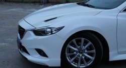 47 899 р. Капот пластиковый (с прорезаными жабрами) SkyActivSport MV-Tuning  Mazda 6  GJ (2012-2024) дорестайлинг седан, дорестайлинг универсал, 1 рестайлинг универсал, 1-ый рестайлинг седан, 2-ой рестайлинг седан, 2-ой рестайлинг универсал (Неокрашенный)  с доставкой в г. Санкт‑Петербург. Увеличить фотографию 9