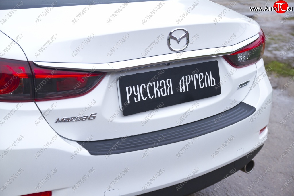 1 269 р. Накладка на задний бампер RA  Mazda 6  GJ (2012-2018) дорестайлинг седан, 1-ый рестайлинг седан  с доставкой в г. Санкт‑Петербург