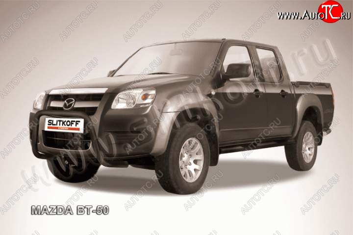 13 499 р. Кенгурятник d57 низкий мини  Mazda BT-50 (2006-2011) (Цвет: серебристый)  с доставкой в г. Санкт‑Петербург